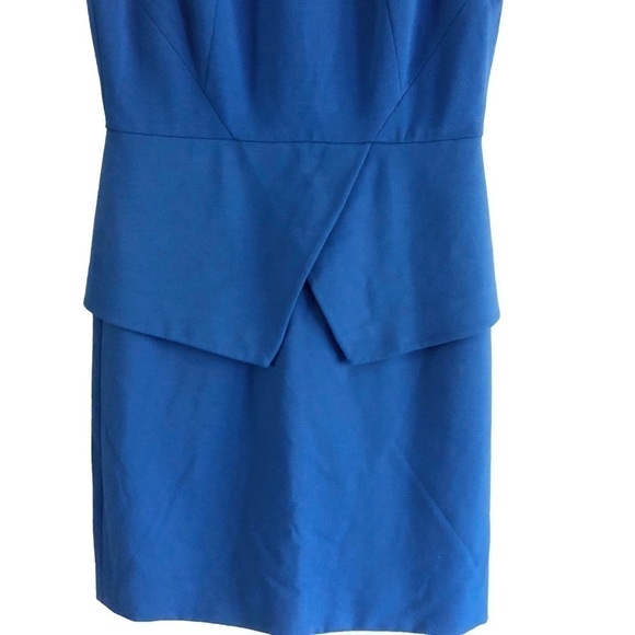 Tibi Blue Sleeveless Peplum Sheath Dress Size 8 - Picture 3 of 9